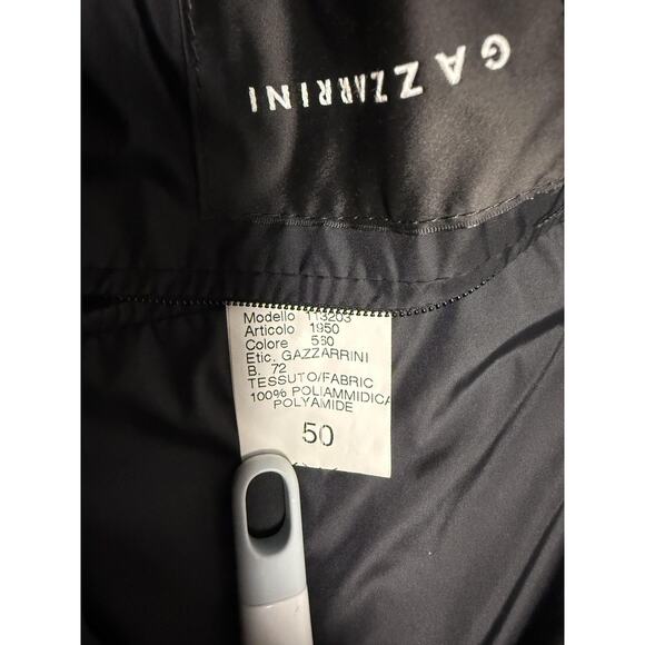 Gazzarrini Jacket Mens 50 Blue Quilted Moto Biker Full Zip Made in Italy Nylon - Picture 10 of 16